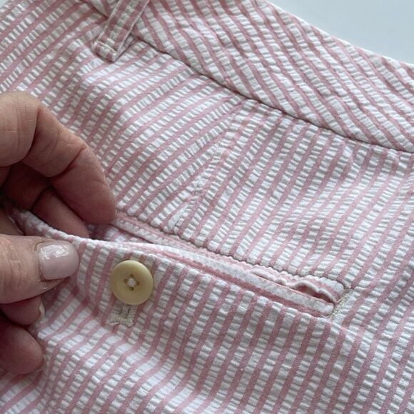 Gap Women's Mid-rise Pinstripes Shorts Pink Size 4 - Picture 6 of 13
